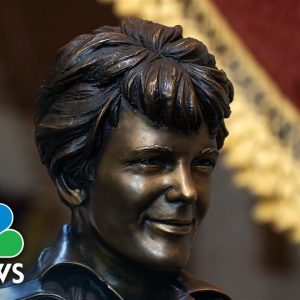 Statue Honoring Aviation Pioneer Amelia Earhart Unveiled In The Capitol